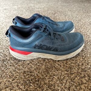 Hoka Men’s 10 Bondi 7 Blue Teal Running Athletic Gym Shoes Sneakers